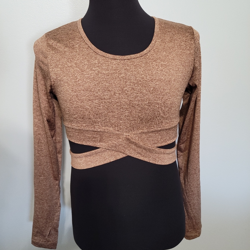 Brown crop top